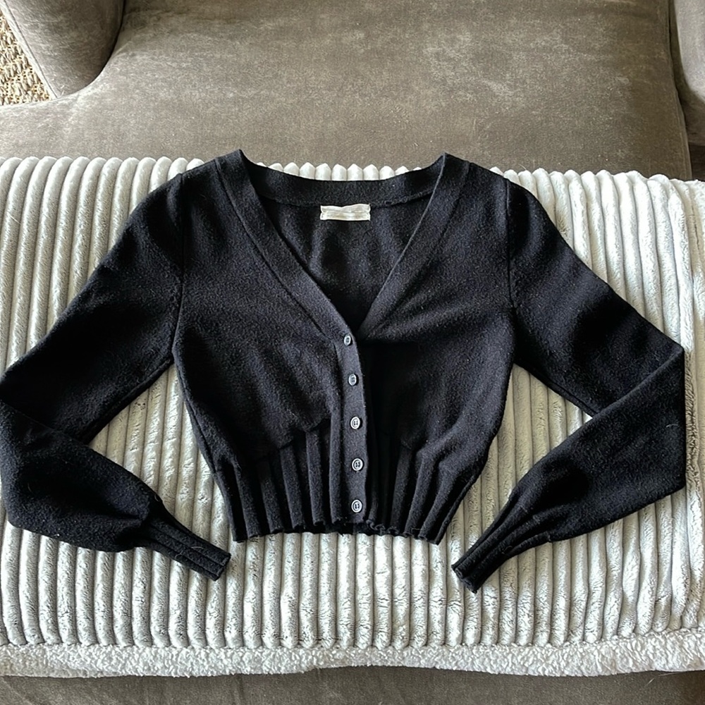 Urban Outfitters cropped sweater in black- in Small. Still has lots of life left
